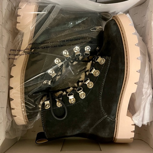 Doce Vita Booties Polik Hiker NWB Black Suede - Picture 7 of 8